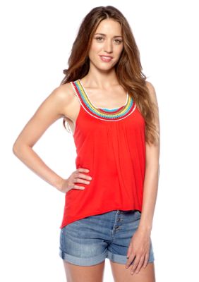 Big Star Shaina Crochet Neck Knit Tank