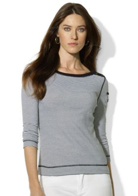Lauren Jeans Co. Three-Quarter-Sleeved Boatneck Shirt