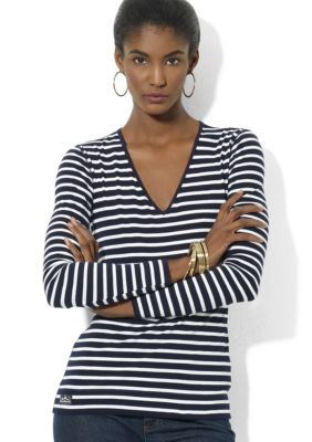 Lauren Jeans Co. Long-Sleeved V-Neck Tee