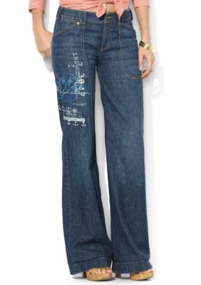 Lauren Jeans Co. Wide-Leg Graphic Jean 