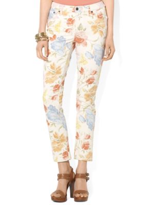 Lauren Ralph Lauren Floral Straight-Leg Ankle Jean