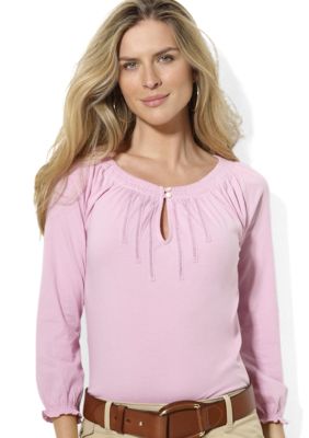 Lauren Jeans Co. Jersey Scoopneck Peasant Tee