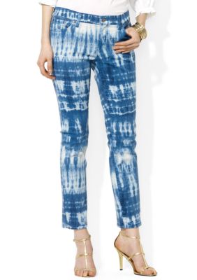 Lauren Jeans Co. Tie-Dye Straight Ankle Jean 