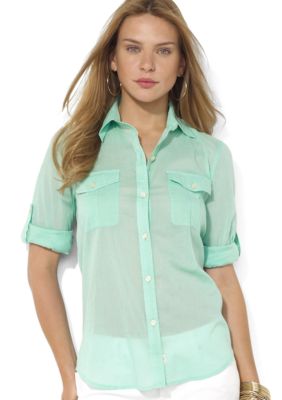 Lauren Jeans Co. Roll-Sleeve Cotton Workshirt