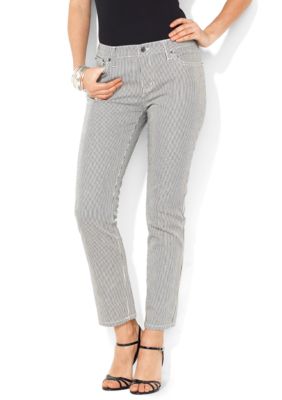 Lauren Jeans Co. Modern Striped Straight Ankle