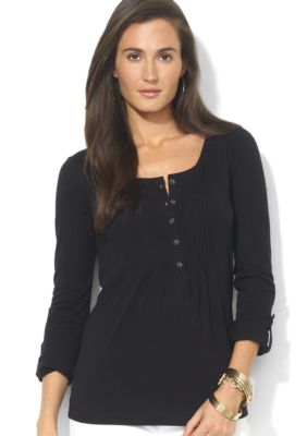 Lauren Jeans Co. Three-Quarter-Sleeved Henley