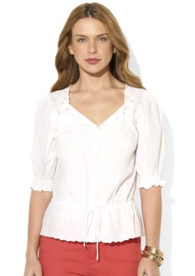 Lauren Jeans Co. Ruffled Cotton Shirt