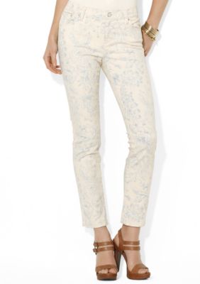 Lauren Jeans Co. Floral Straight Ankle Jean