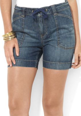 Lauren Jeans Co. Drawcord Denim Short