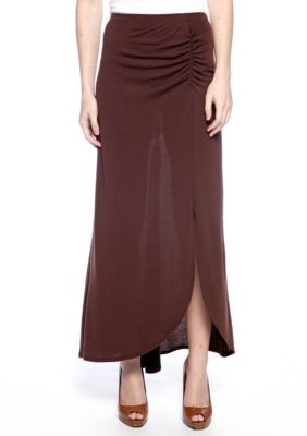 New Directions Solid High Low Skirt