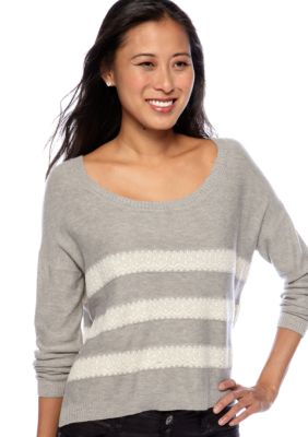Romeo & Juliet Couture Lace Stripe Sweater
