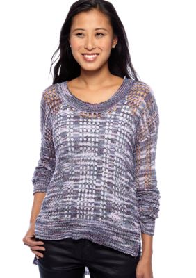 Romeo & Juliet Couture Open Weave Marbled Sweater