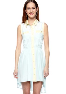 Willow and Clay Piped Hi Lo Shirt Dress