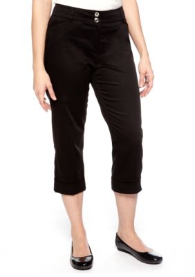 New Directions Sateen Slim Leg Crop