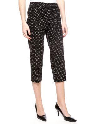 New Directions Dot Twill Crop