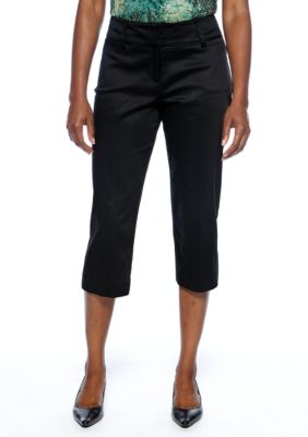 New Directions Petite Sateen Curvy Crop Pant