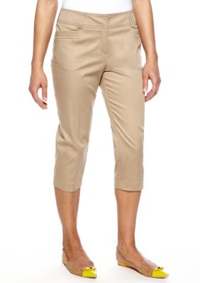 New Directions Petite Sateen Slim Leg Crop Pant