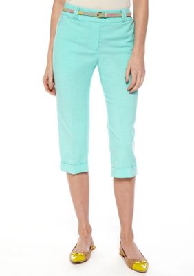 New Directions Petite Belted Crop Pant