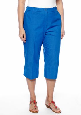 New Directions Plus Size Tummy Control Crop Pant