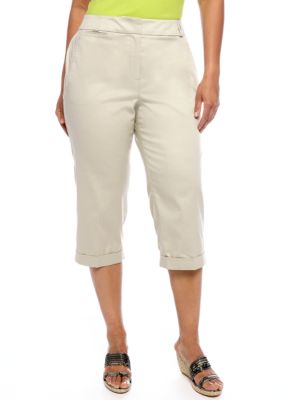 New Directions Plus Size Colored Capri
