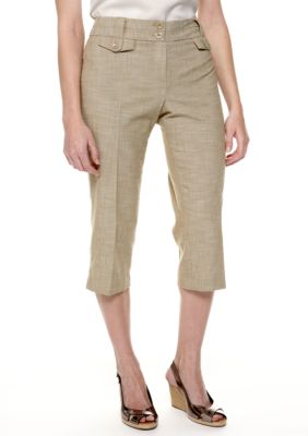 New Directions Chelsea Button Crop Pant