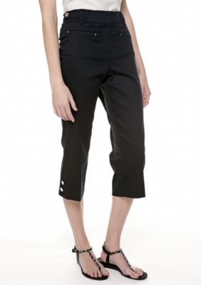 New Directions Slim Leg Twill Crop Pant