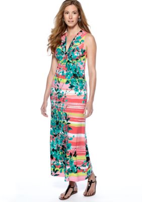 New Directions Printed Maxi Dress