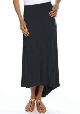 New Directions Solid Hi-Lo Maxi Skirt
