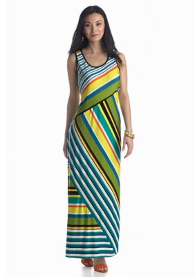 New Directions Petite Stripe Maxi Dress