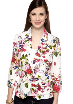 New Directions Petite Linen Blazer
