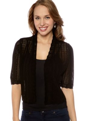 New Directions Petite Elbow Sleeve Shrug
