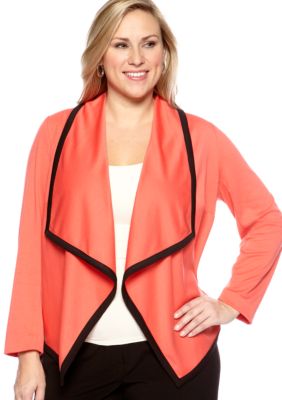 New Directions Plus Size Color Block Jacket