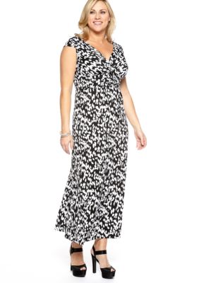 New Directions&reg; Plus Size Cummerbund Maxi Dress