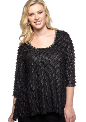 New Directions&reg; Plus Size Pearl Trim Sharkbite
