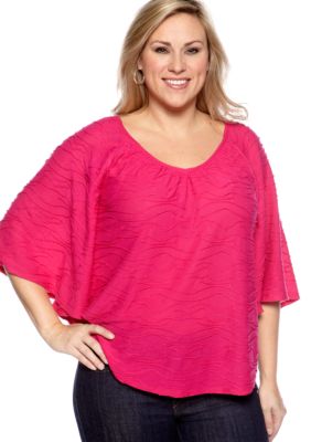 New Directions Plus Size Wavy Top