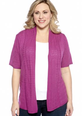 New Directions&reg; Plus Size Pointelle Cardigan
