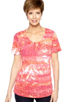 Kim Rogers Starburst Burnout Tee with Cami
