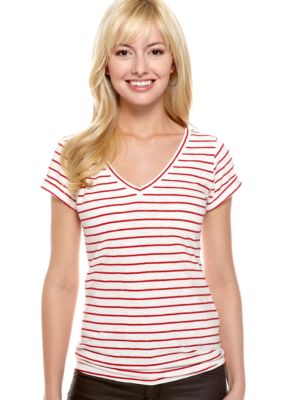 Sophie Max Stripe V-neck Tee