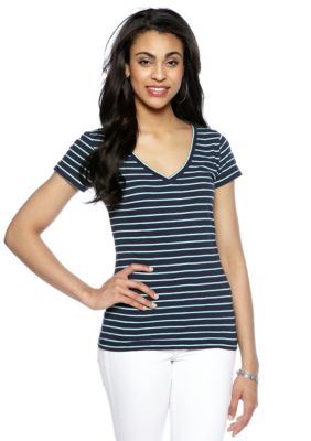 Sophie Max Stripe V-neck Tee