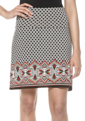 Sophie Max Printed Jersey Fold Over Skirt
