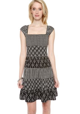 Sophie Max Printed Tiered Tank Dress