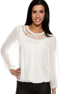 Sophie Max Georgette Blouse with Yoke