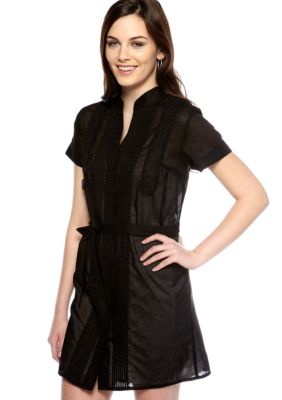 Sophie Max Pintuck Shirt Dress
