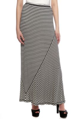 Sophie Max Asymmetrical Stripe Maxi Skirt
