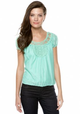 Sophie Max Crochet Trim Blouse