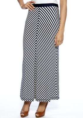 Sophie Max Bias Stripe Jersey Maxi Skirt