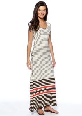 Sophie Max Stripe Lace Up Maxi Dress