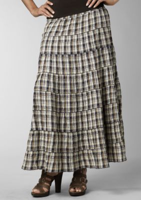 Sophie Max Plaid Maxi Tier Skirt