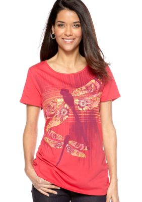 Kim Rogers Short Sleeve Art Dragonfly Tee