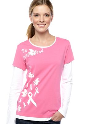 be inspired Double Layer Breast Cancer Tee